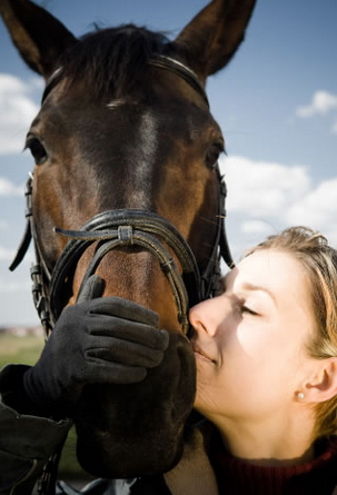 Horse and owner